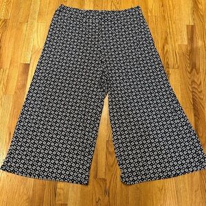 Jessica London women’s white/blue/black palazzo pants size 26/28